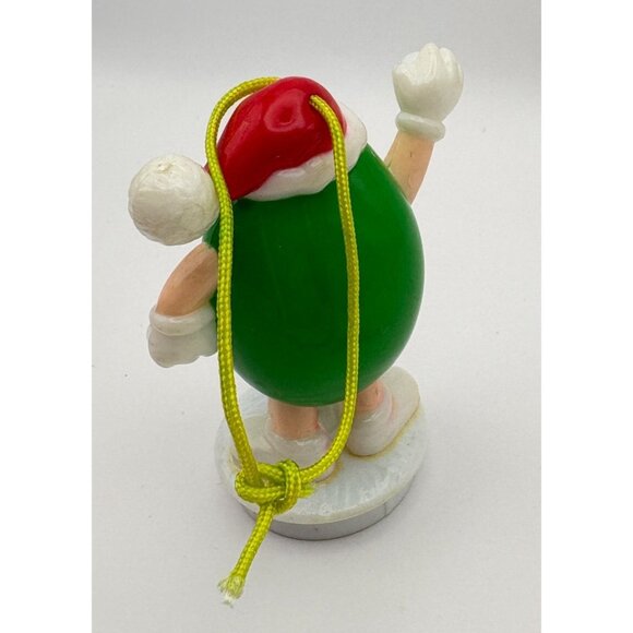 Green Peanut M&M's Christmas Tree Ornament Snowball Fight Tubhe Topper - Picture 2 of 8